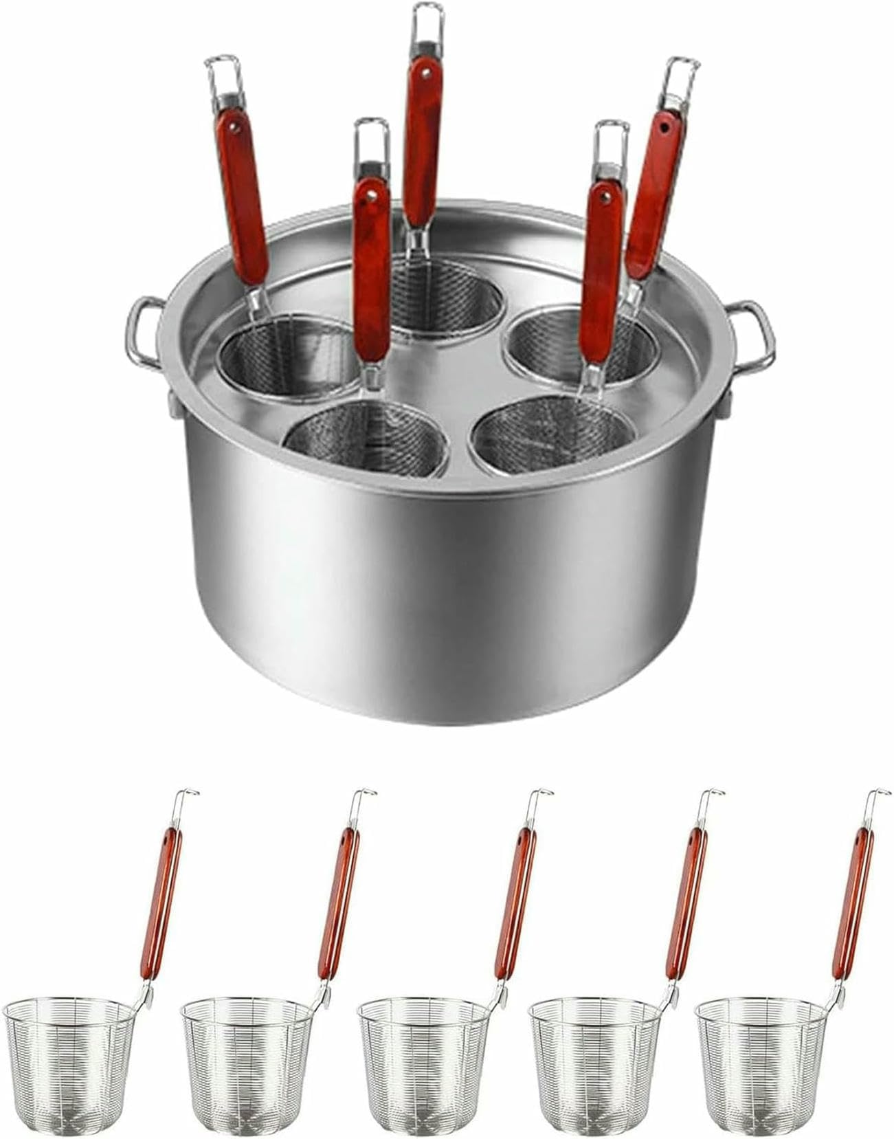 Pot de pâtes en acier inoxydable idéal pour vos repas de famille