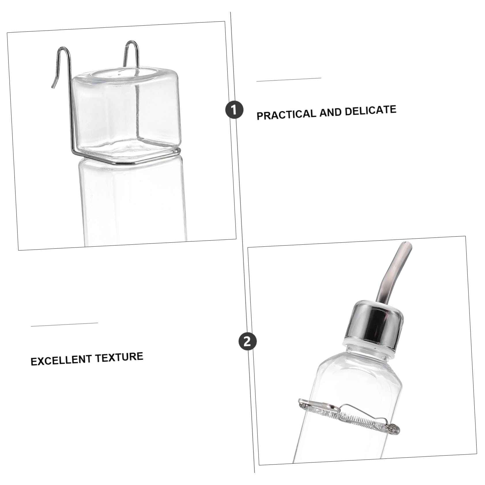 BESPORTBLE 6 Pièces Biberon Lapin Nain Distributeur Eau Suspendu pour Petits Animaux Étanche sans Fuite Pratique pour Rongeurs et