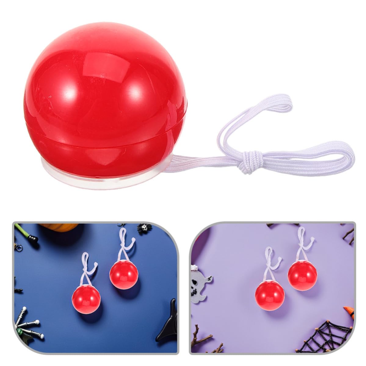 GALPADA 15 Pezzi Naso Clown Rosso Lampeggiante in Plastica, Accessorio per Costume Facile da Usare e Riutilizzabile, per Feste e Spettacoli Teatrali