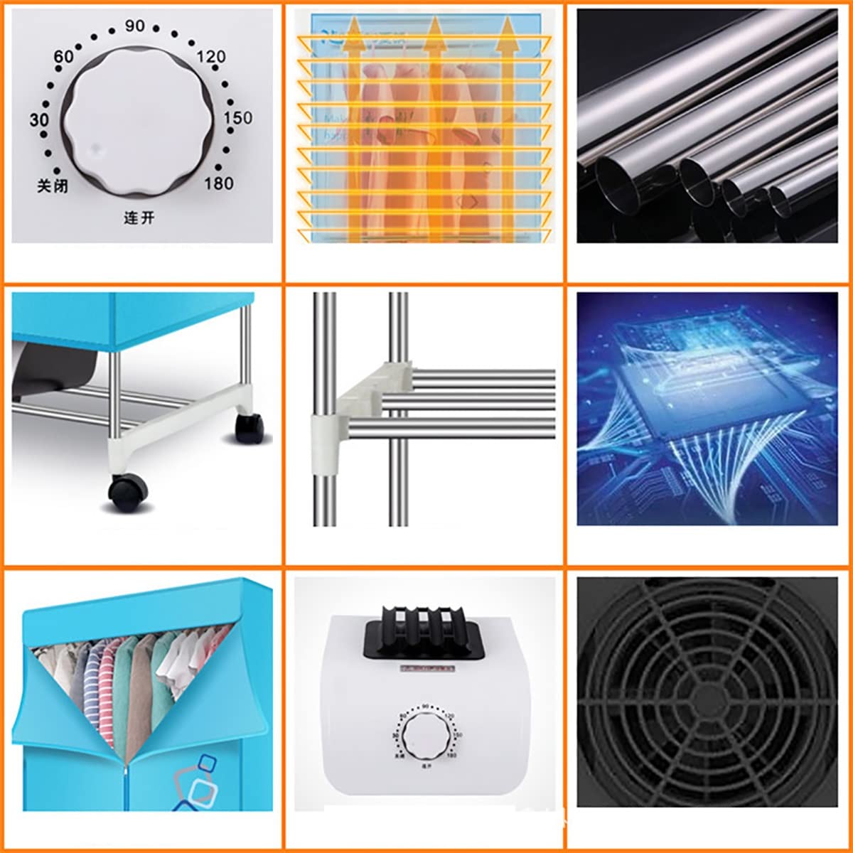 Asciugatrici portatili, Asciugatrici elettriche, Asciugatrici for uso domestico Asciugabiancheria for dormitori di piccola capienza ad asciugatura rapida, Risparmio energetico, for casa, Lavanderia, A
