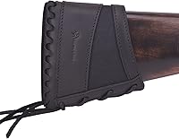 Vista 2 de Tas Trost Almohadilla reductora de retroceso de lona de cuero para rifles, escopetas, almohadilla antideslizante de culata