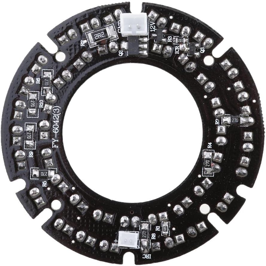 jojomis 42 LEDs 850nm IR Infrared Board Round Plate 90 Degrees for