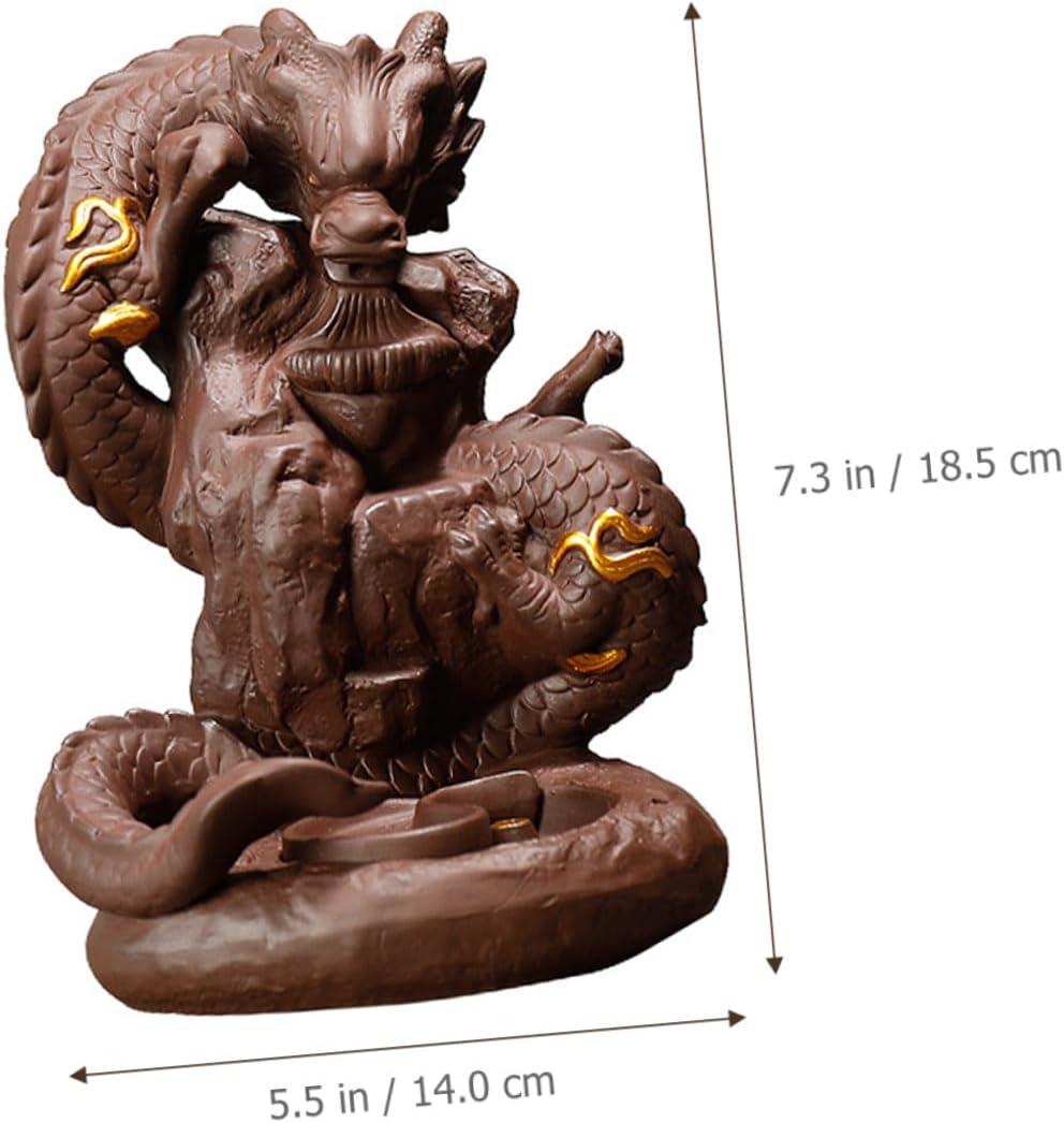 BESPORTBLE Purple Clay Backflow Incense Burner, Creative Desktop Censer for Office Adornment and Home Fragrance, Purple Clay Craft Incense Holder for Backflow Cones and Meditation Decor