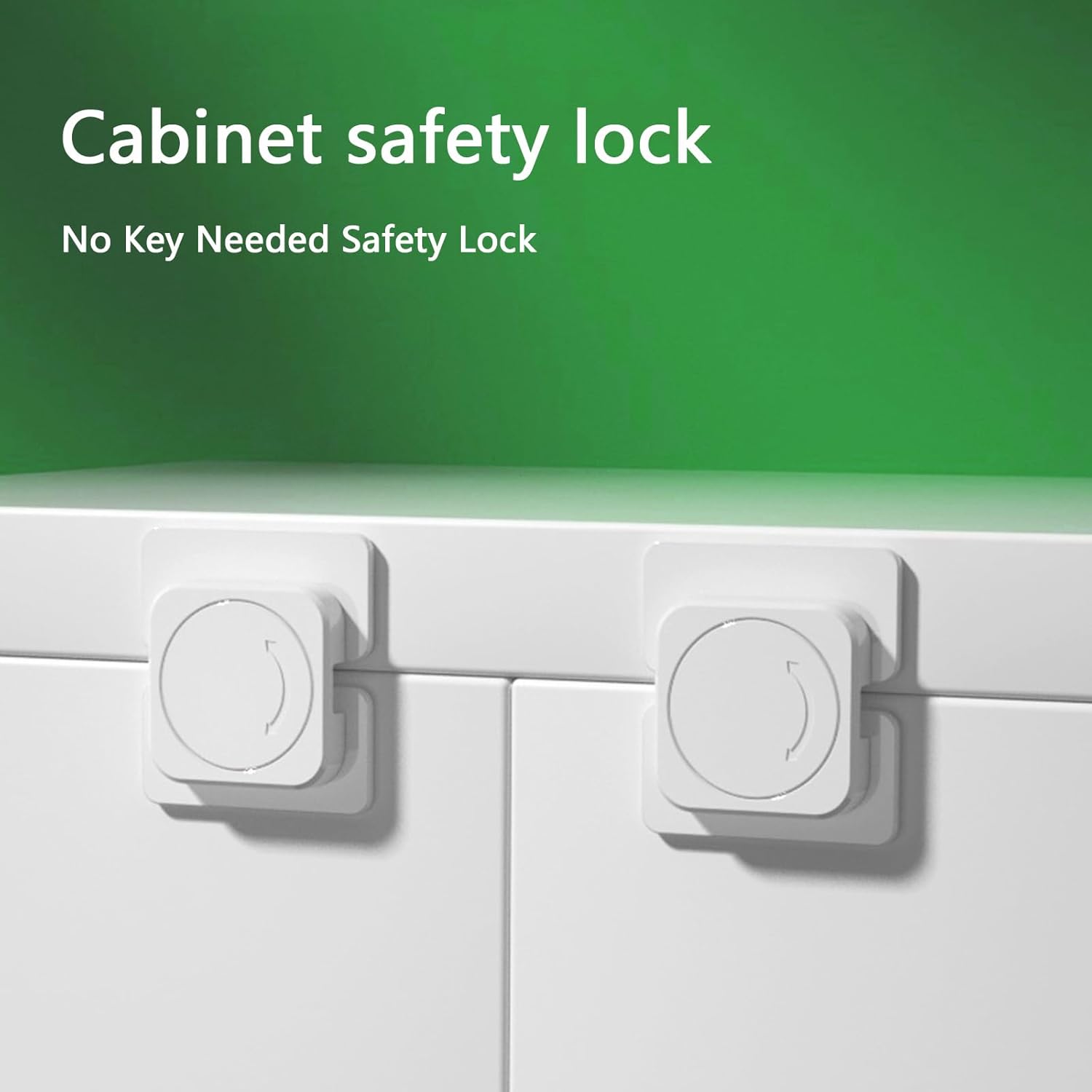 Cabinet Locks Baby Proofing 6 Pack, Fridge Locks for Kids Child Proof Combination Freezer Door Lock for Knob Toddlers Kids Adults Safety Latches, No Tools or Drilling Need