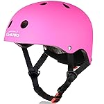 KAMUGO Kids Adjustable Helmet, Suitable for Toddler Kids Ages 2-8 Boys Girls, Multi-Sport Safety Cycling Skating Scooter Helmet (DarkPink, Small)