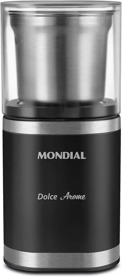 MONDIAL Moedor de Café Dolce Arome, Preto/Inox, 180W, 127V - MCF-01-BI