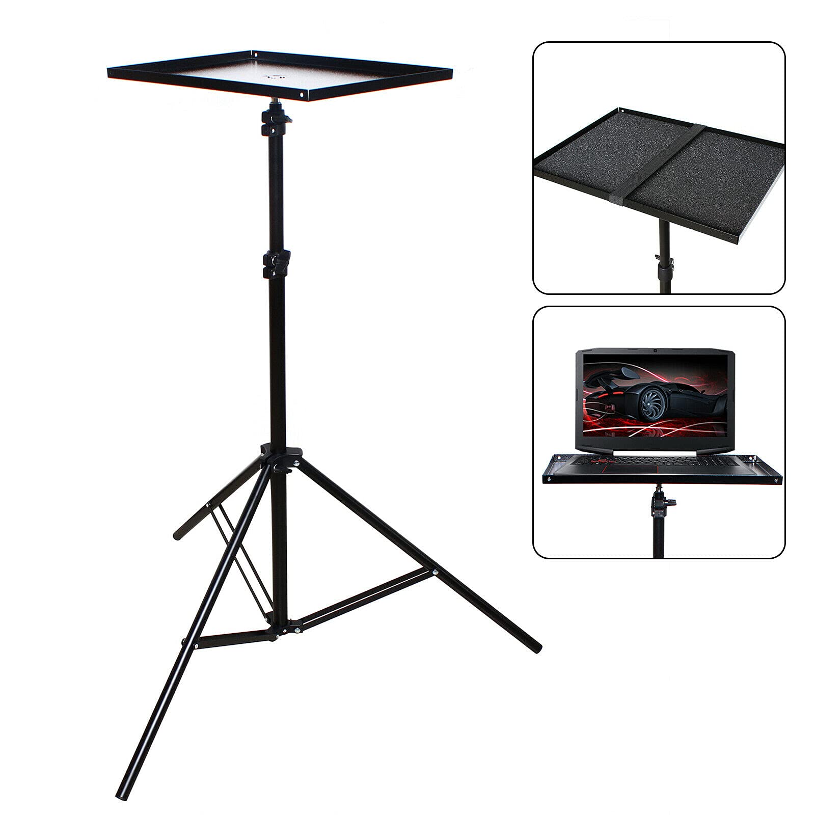 Statyw pod laptopa, stojak na projektor, regulacja wysokości 69-190 cm, stojak na laptopa, stojak podłogowy, do projektora