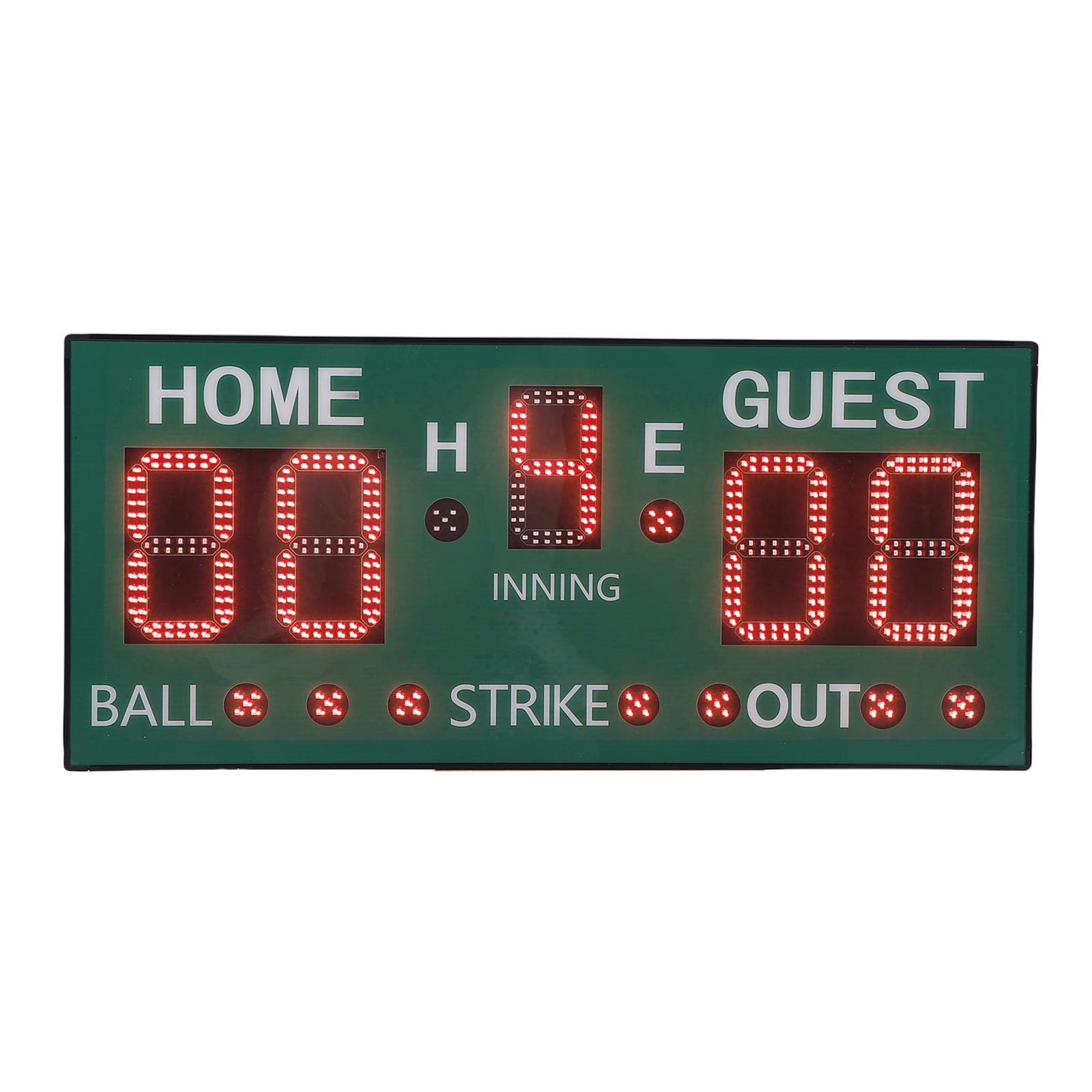 aqxreight Elektronische Baseball-Anzeigetafel mit Fernbedienung, 5-stelliges LED-Display für Klare Sicht, Digitaler Softball- und Basketball-Ergebnisanzeiger für Spiele Im Innen- und Außenbereich