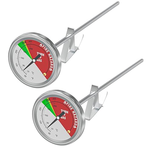 Miniatura 9 de Termómetro de carne de pavo, termómetro de barbacoa de lectura instantánea de acero inoxidable con sonda de 6 pulgadas de largo, esfera grande de 2