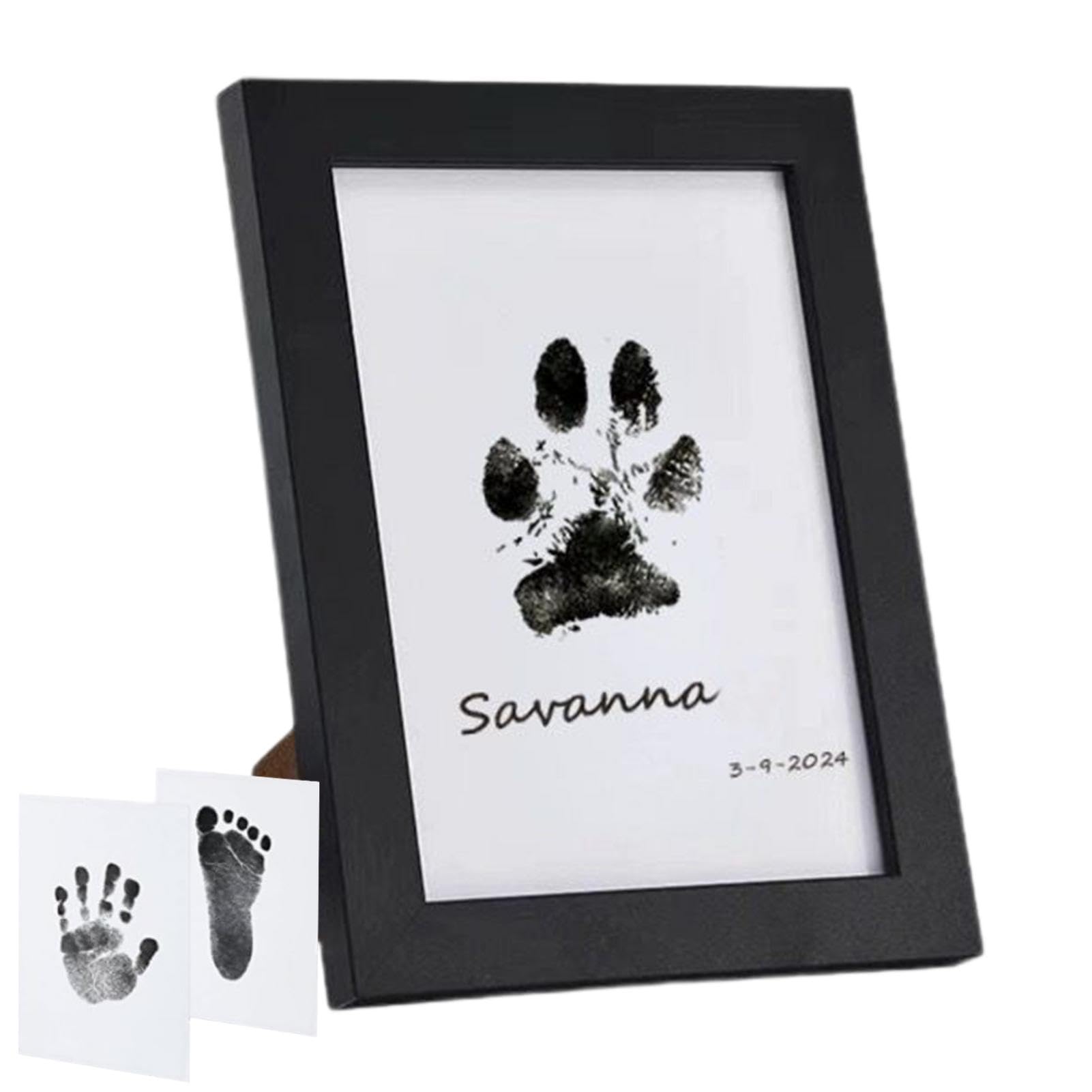 Kit de impresión de huellas de perro y gato con diseño seguro para animales