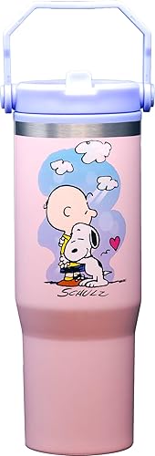 Miniatura 2 de Spoontiques Hogwarts - Botella de agua de acero inoxidable de 30 onzas, 10 pulgadas de alto, tapa giratoria y asa de transporte, pared exterior