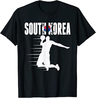 South Korea Basketball Fans Jersey - Korean Flag Slam Dunk T-Shirt