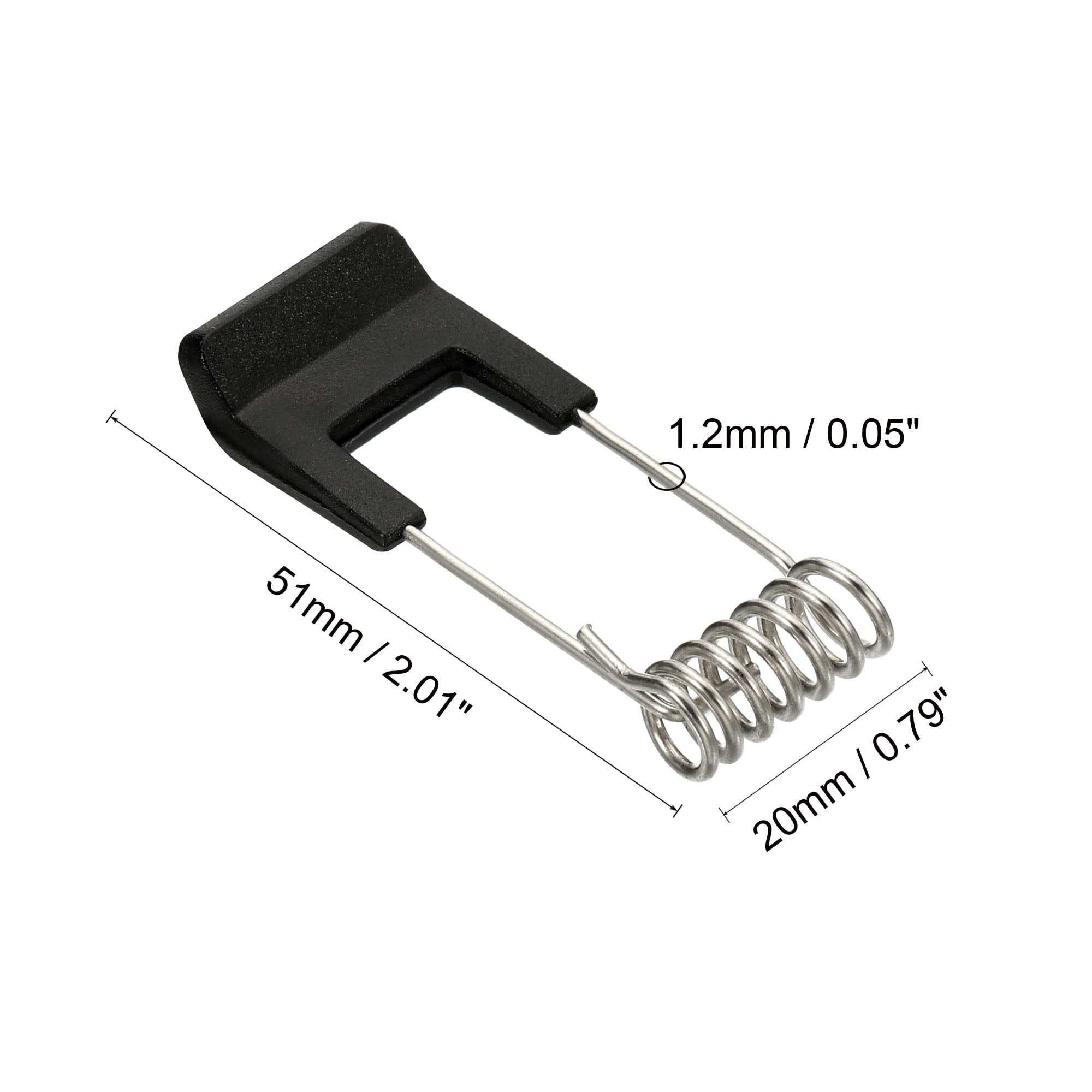 PATIKIL 20-Pack Downlight Spring Clips – 49x17mm Stainless Steel, For Recessed Ceiling Lights & Spotlights