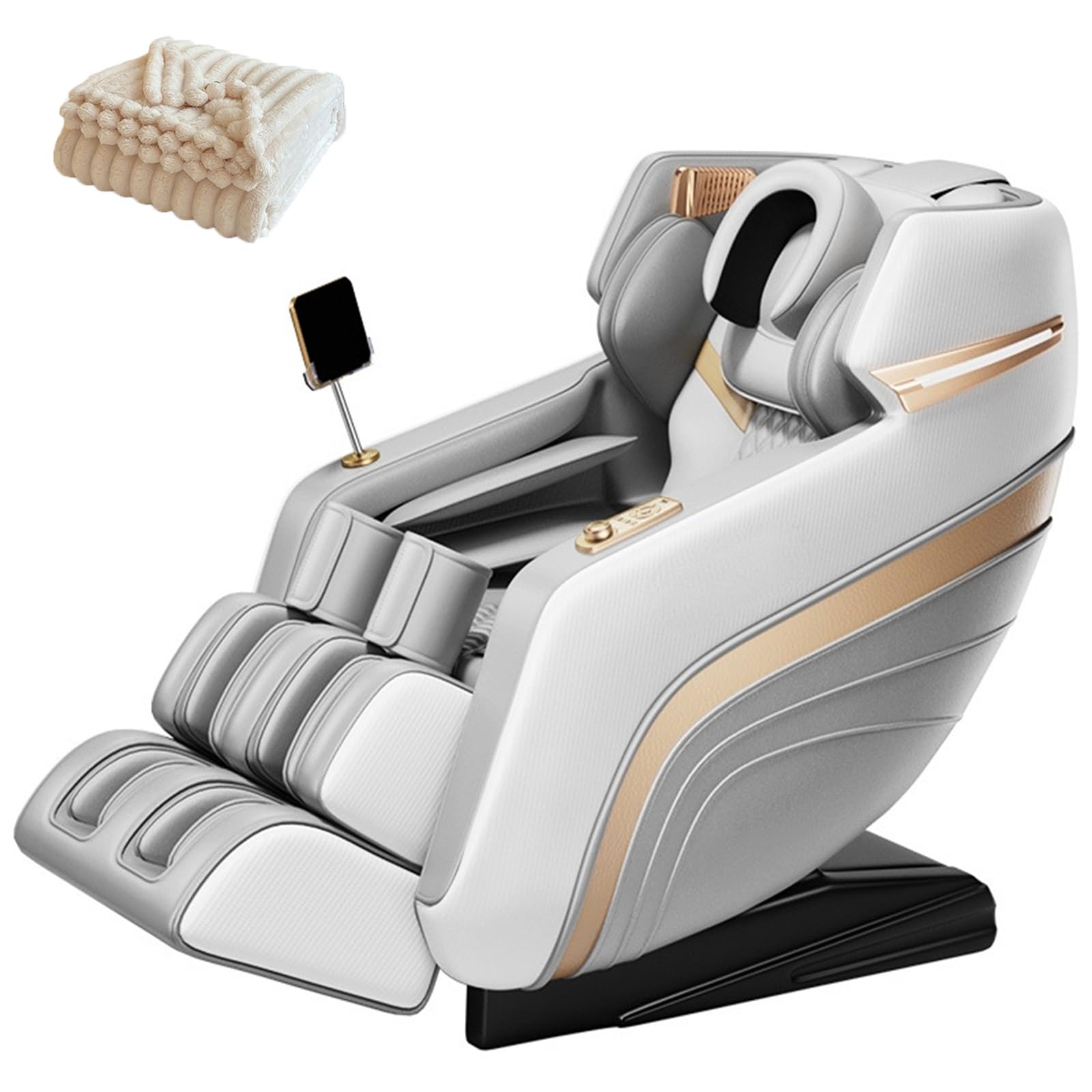 Sillón De Masaje De Gravedad Cero para Todo El Cuerpo con Reclinable Y Masaje con Calor, con Conectividad Bluetooth, Apto para Uso Doméstico Y En La Oficina.