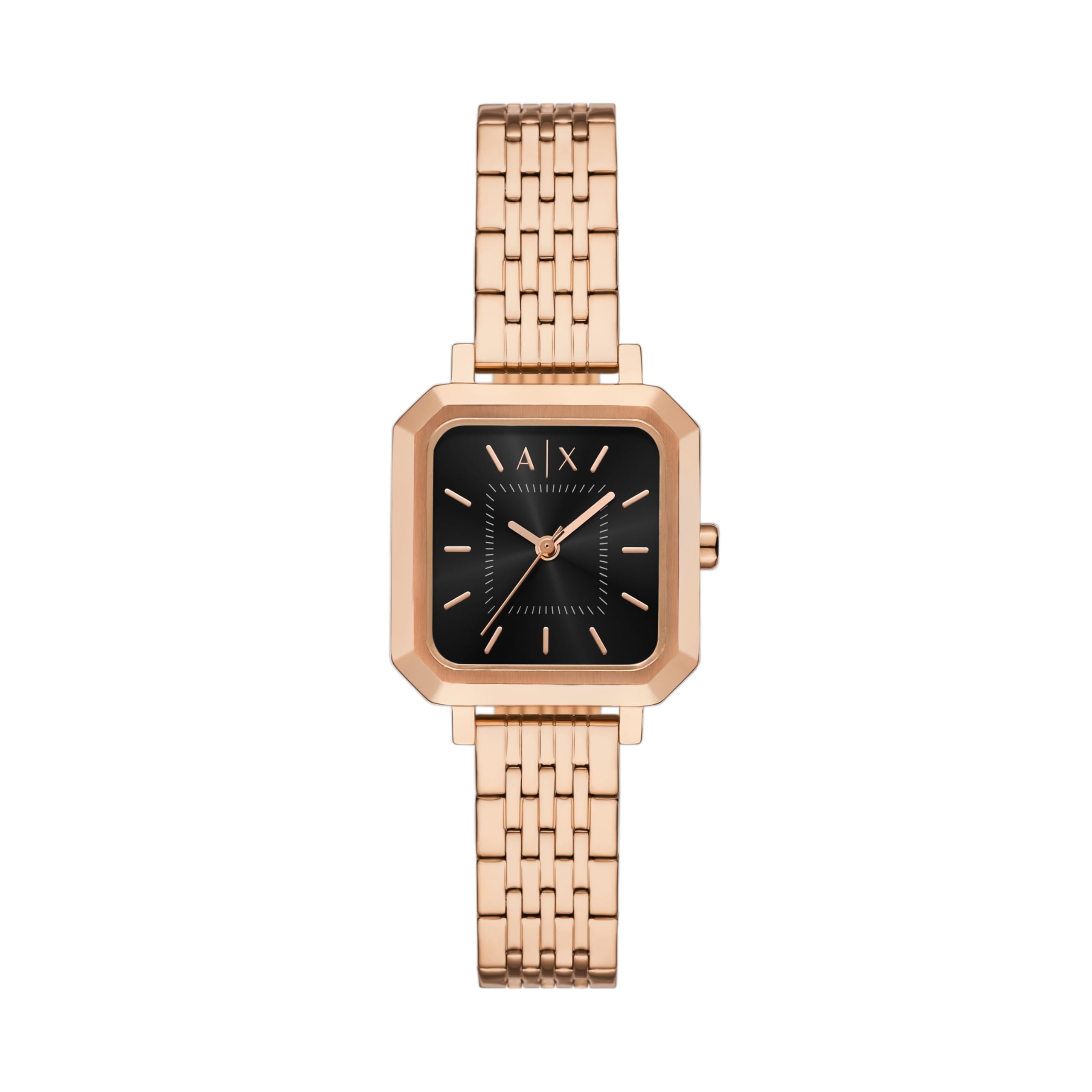 Armani Exchange A|X Women's Watch, Square Three-Hand Stainless Steel Watch for Women
