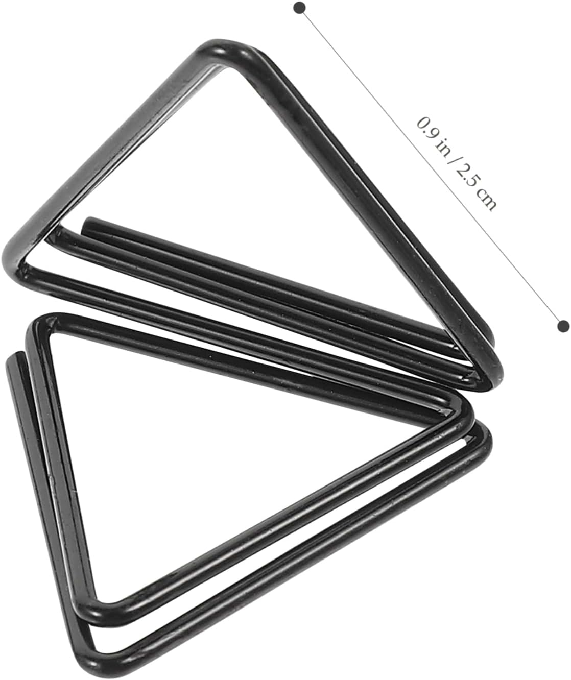 STOBOK 100pcs Sturdy Metal Triangle Memo Holder Photo Memo Clips Business Cards Holder Place Card Stand Desktop Photo Display Clamps