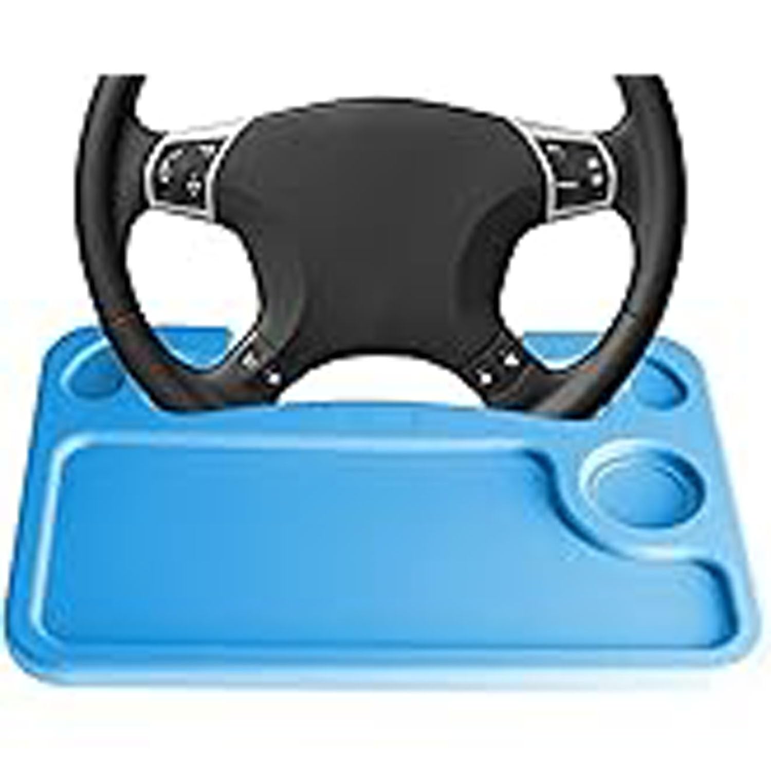 Car Steering Wheel Tray for Jeep Grand Cherokee 2005-2010 Universal Non-Slip Tray for Meals, Computers, C-Blue