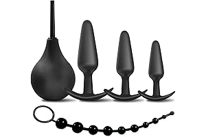 Enema Kit: Unleash Intimate Exploration and Cleansing with 5PCS Silicone Enema Plug Kit