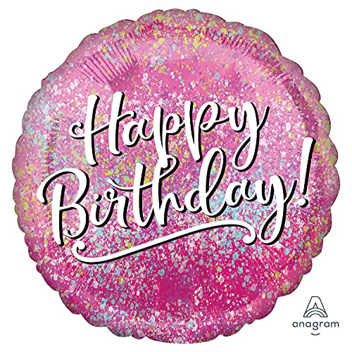 Standard Circle Birthday Pink Fabulous : ballon rond rose pour décoration d'anniversaire