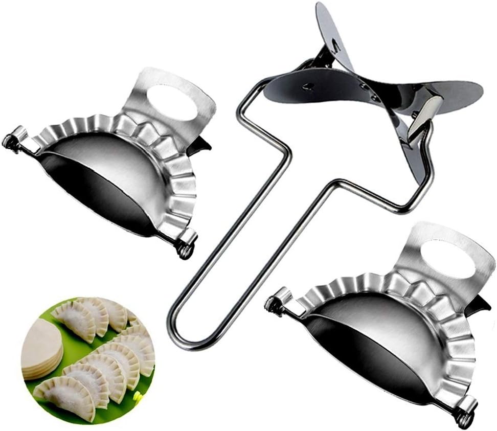 Morodo 9cm Dumplings Pierogies Potstickers Rapid Making Tool Set (1×Dumpling Skin Maker & 2×Dumpling molds)