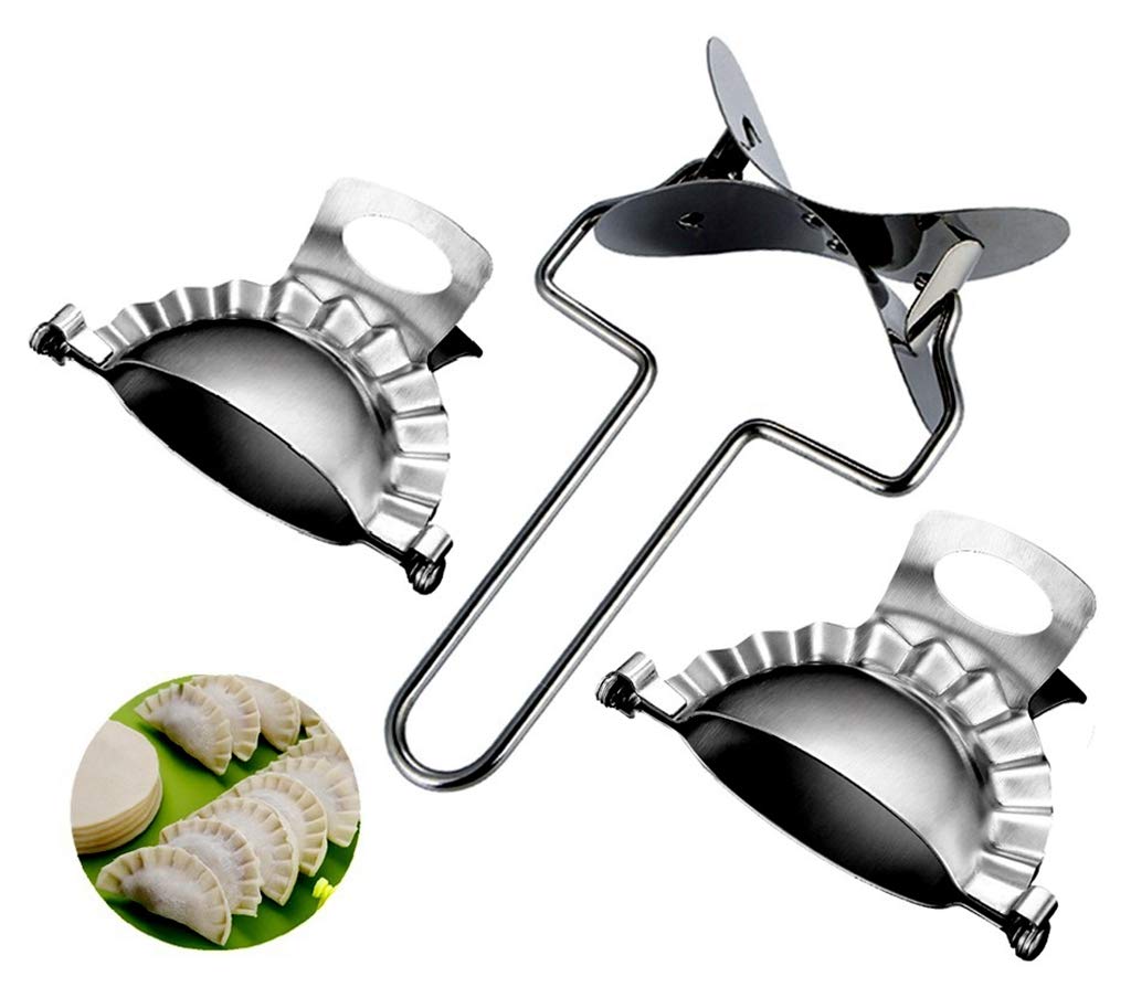 Morodo 9cm Dumplings Pierogies Potstickers Rapid Making Tool Set (1×Dumpling Skin Maker 2×Dumpling molds)