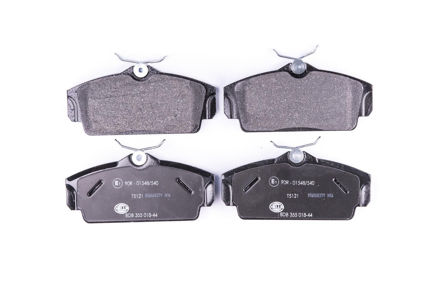 HELLA 8DB 355 018-441 Brake pad set - not prepared for wear indicator - T5121 - for e.g. NISSAN