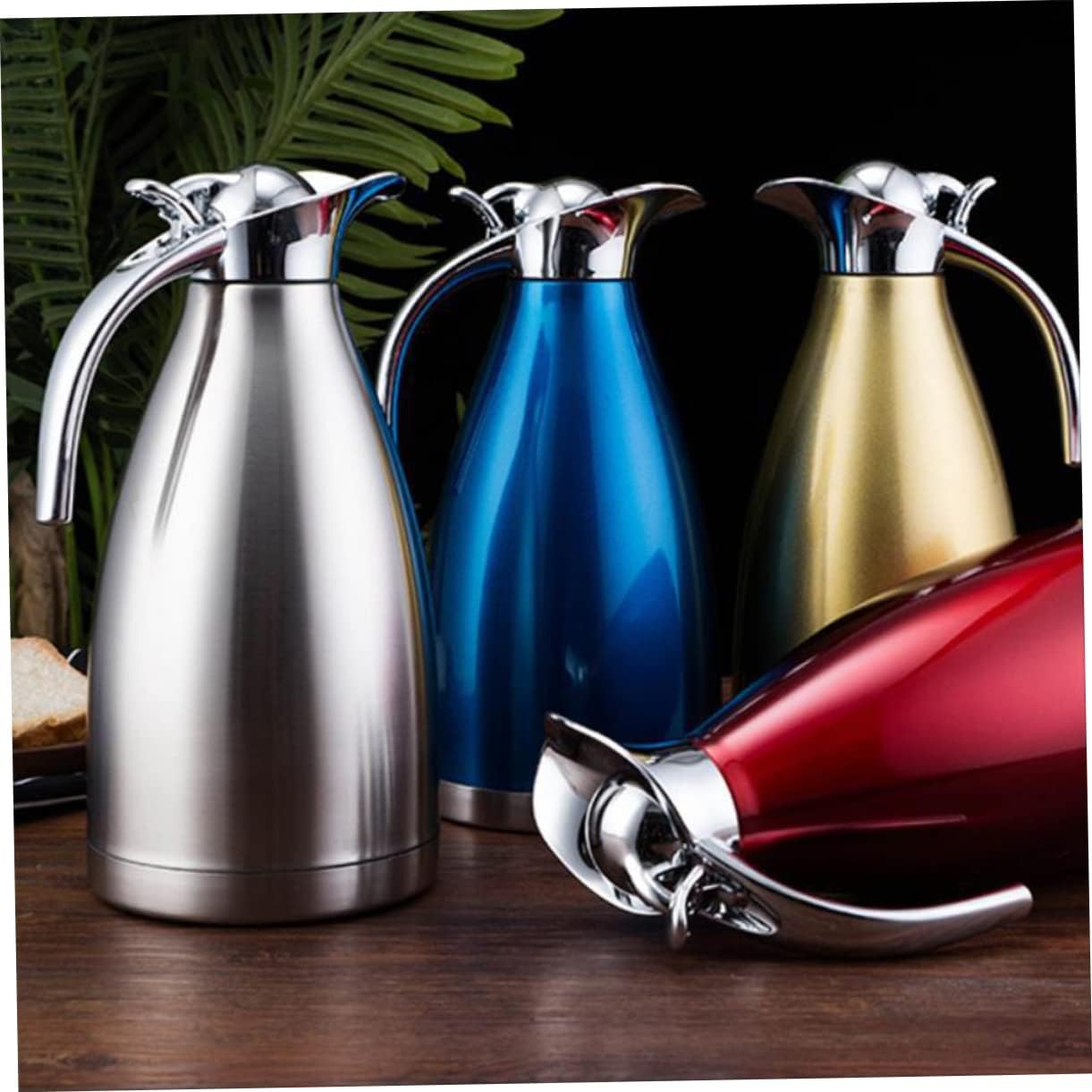 Stainless Steel Kettle Vacuum Insulated Pot for Hot Drinks Temperature Control Kettle Thermometer