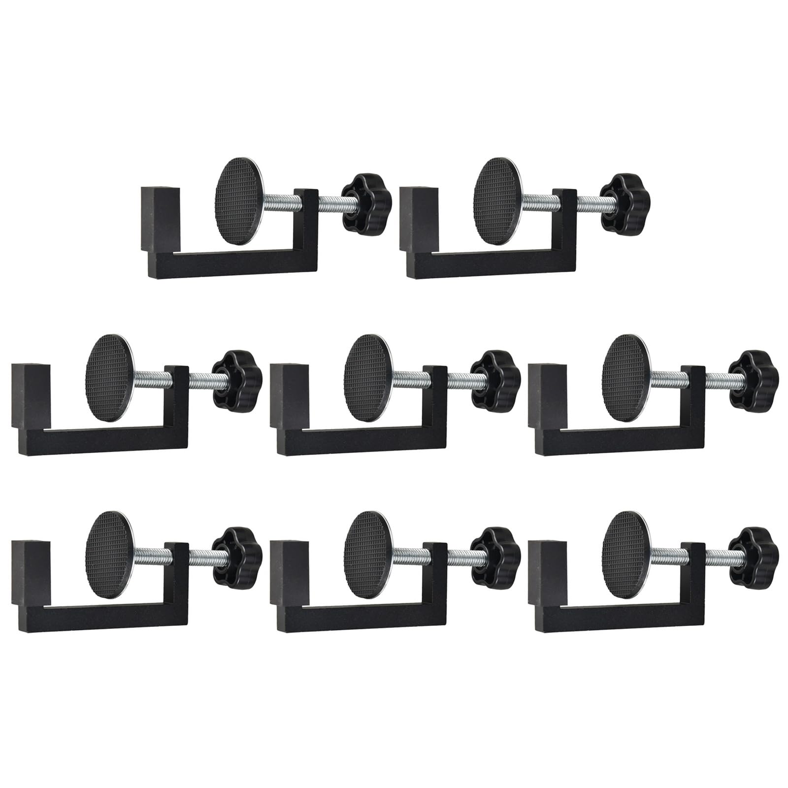 of 8 Adjustable C Clamps Aluminium Alloy with Nonslip Rubber Pad for Woodworking Welding Secure and Holding Nonslip Rubber Pad