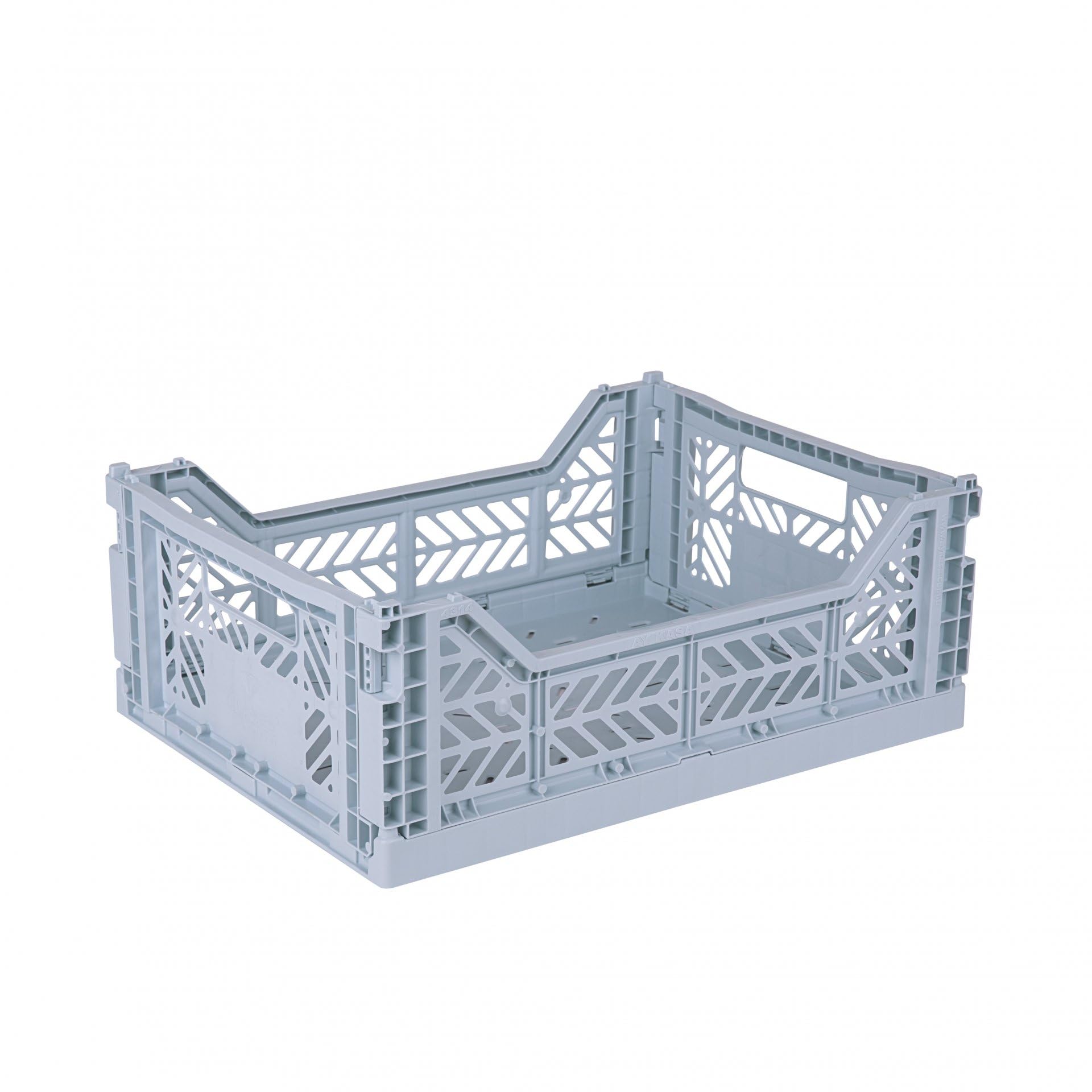 Caisse pliante plastique bleu clair AYKASA pour organiser la chambre enfant