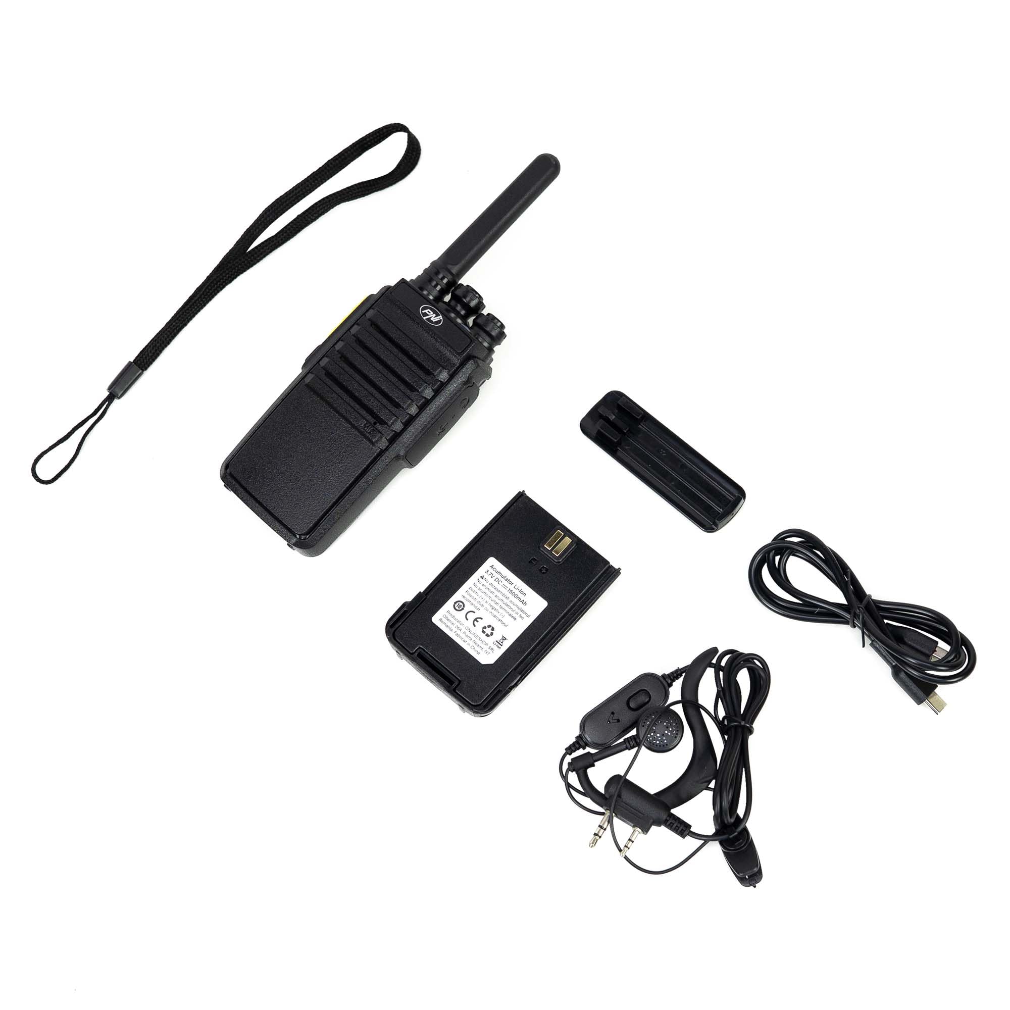 Przenośna stacja radiowa PNI DPMR R41 PRO 0,5 W, 16CH, VOX, programowalna, 1500 mAh, słuchawki z mikrofonem w zestawie