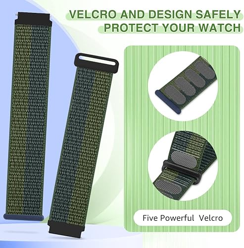 Miniatura 3 de Correa de nailon de liberación rápida de 0.630 in, 0.709 in, 0.787 in, 0.866 in, compatible con Samsung Galaxy Watch 3 de 1.772 inGalaxy Watch 1.811