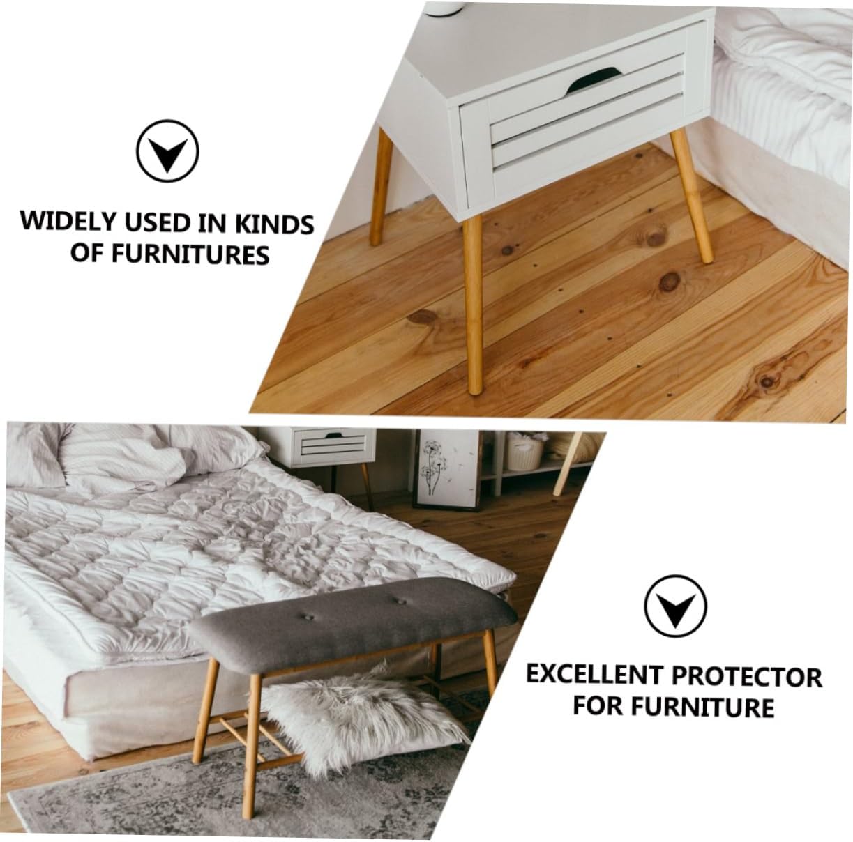 Cabilock 8pcs Premium Furniture Risers Heavy Duty Elevators for Sofas Beds Chairs and Tables Anti-Skid Floor Protectors to Reduce Friction and Prevent Scratches