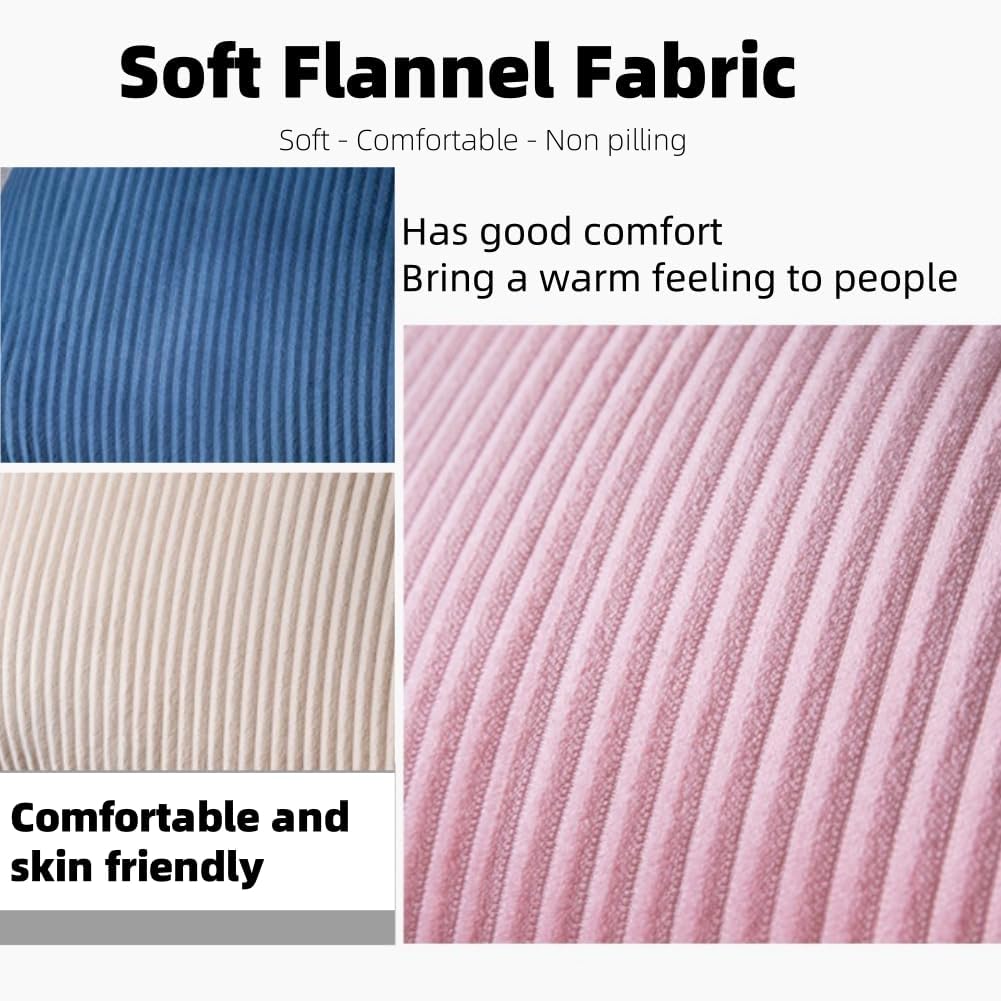 Reading Pillow for Bed Sitting Up,Flannel Back Pillow for Bed Sitting up with Arms and Pockets & Washable Cover,Soft Back Support (Pink, 31.5x19.7 in)