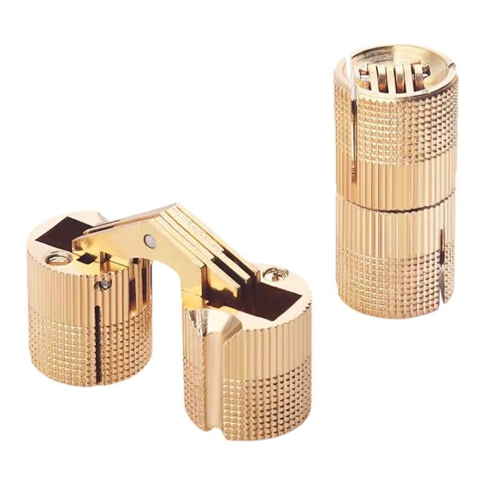 10 Uds Bisagras cilíndricas ocultas para muebles, bisagras de barriles de latón, herrajes para puertas, herrajes para puertas fáciles de instalar