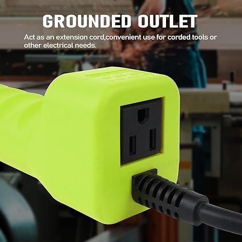 Miniatura 6 de EP Luz de trabajo LED de 15 pies, luz LED COB de 1200 lúmenes, cable de extensión SJTW de calibre 16 para interiores y exteriores, portátil, base