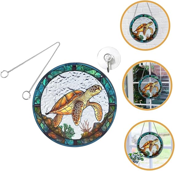 Acrylic Turtle Hanging Suncatcher Window Decor for Living Room