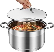 Stainless Steel Stock pot-10 Quart Pot-Stockpots with Lid -stockpot with Glass lid-Soup Pot-Induction Pot-Cookware-Cooking