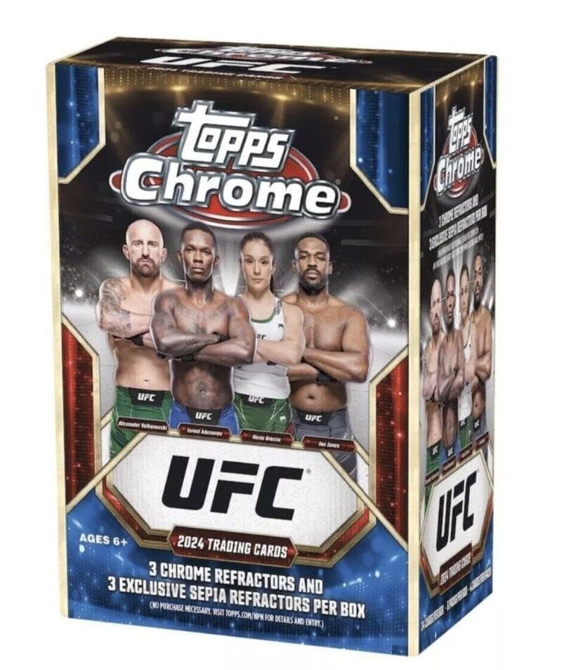 2024 Topps Chrome UFC MMA Factory Sealed Blaster Box 6 Packs (24 Cards)