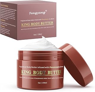 Fengyang Body Butter for Men, Organic Body Cream, Moisturizing and Nourishing, Shea Butter Body Cream for Dry Skin