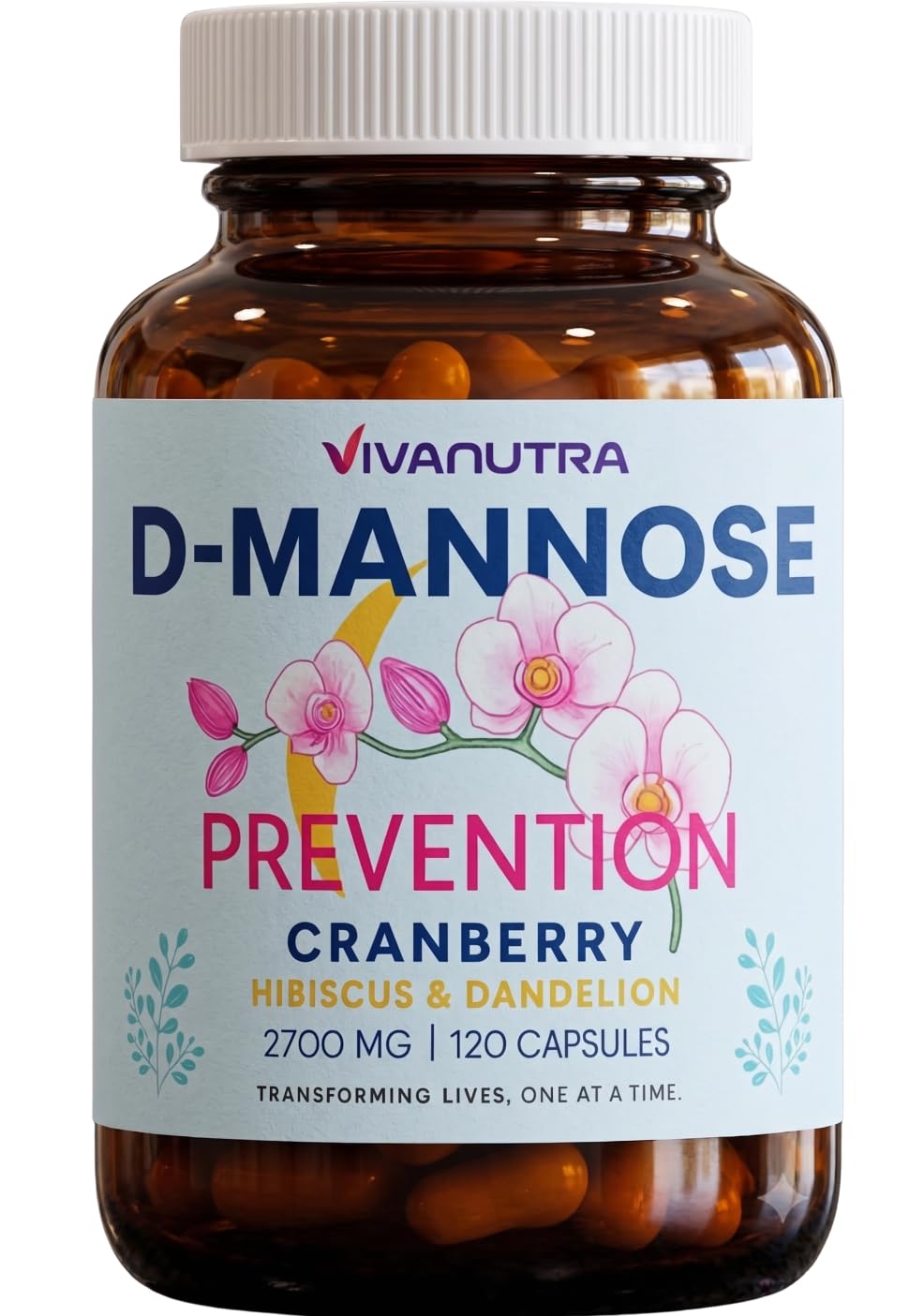 D-Mannose 2000mg w/ Cranberry & Hibiscus - Urinary Tract Health - 120 Caps