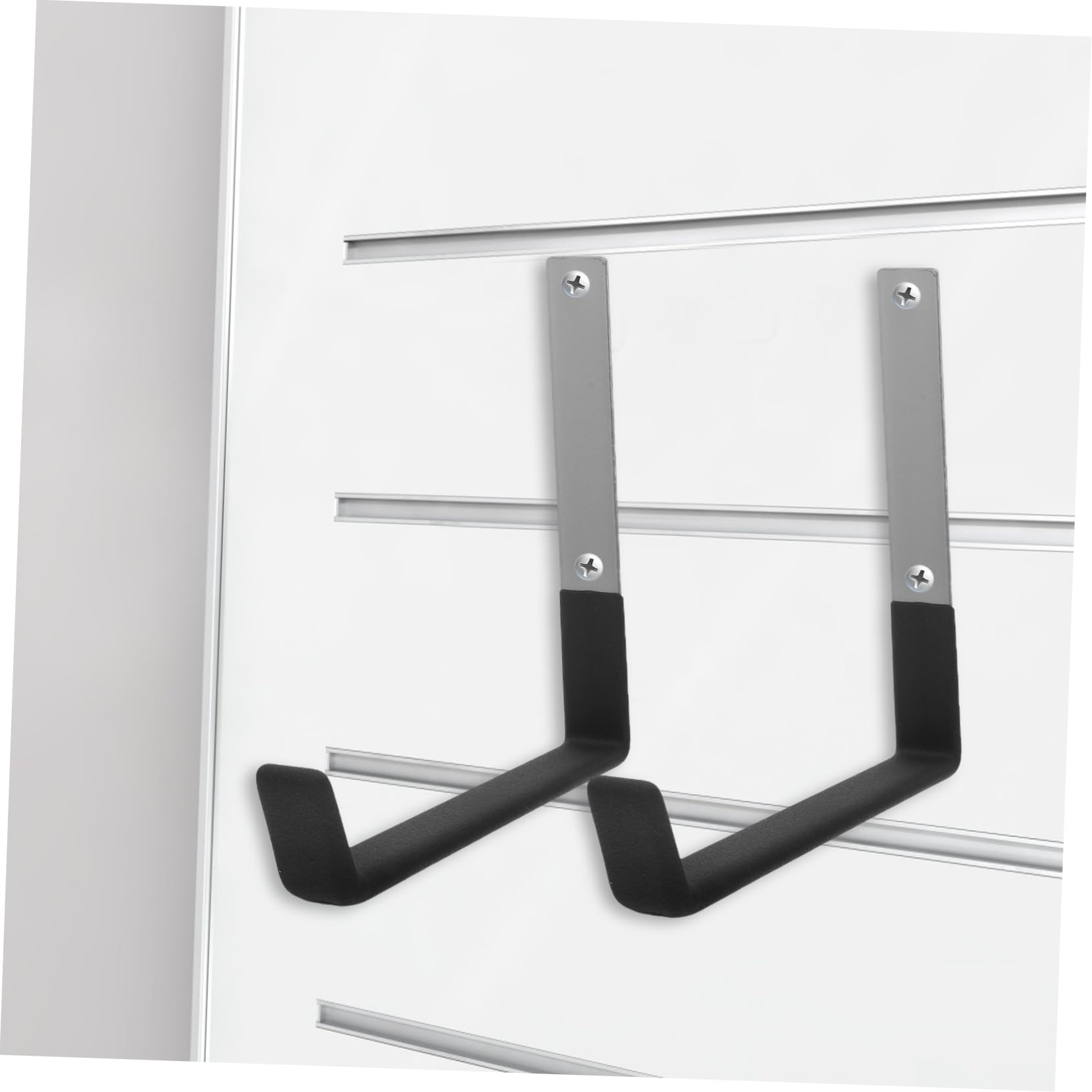 Tofficu Ganchos de Pared Resistentes de Acero para Colgar Herramientas y Escaleras, 6 Piezas Recubrimiento Antideslizante para Almacenamiento Seguro en Paredes y Balcones