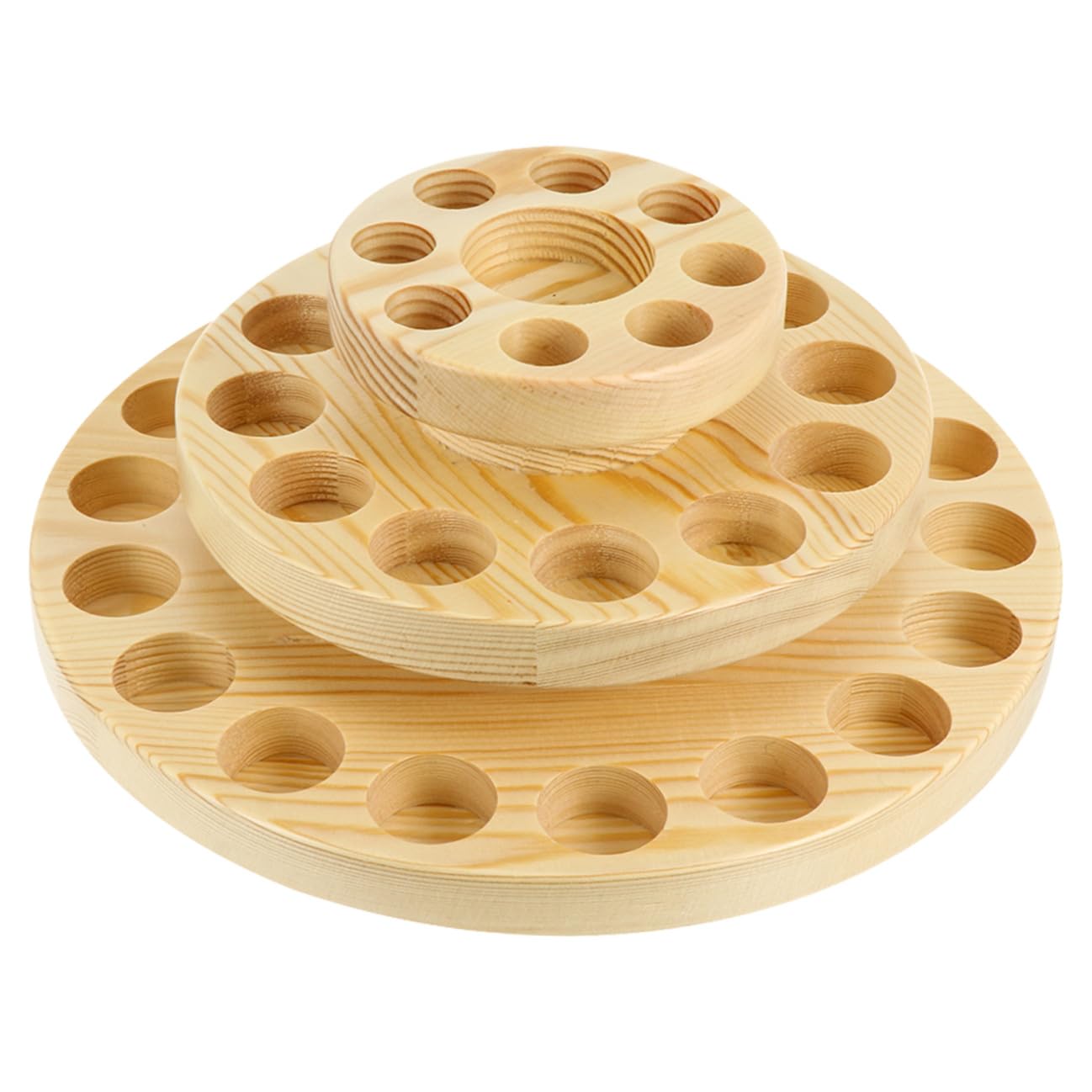 Dreistöckiges Drehbares Holzregal für Ätherische Öle