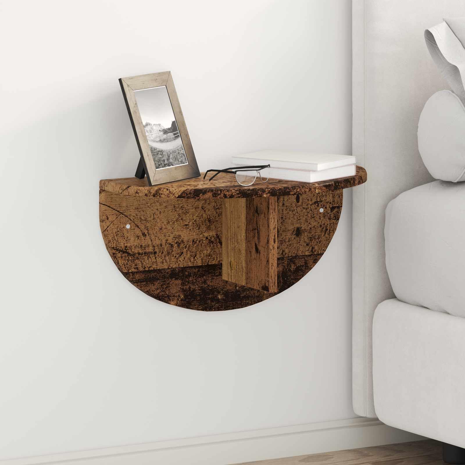 Étagère murale bois vieilli solution gain de place pour désencombrer votre bureau