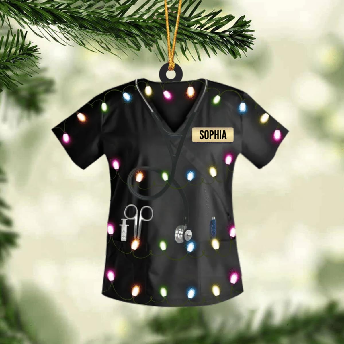 Artparel Personalized Nurse Ornament, Nurse Scrubs Ornament, Nurse Life Ornament, Nurse Gift for Nurse, Nurse Ornament (Nurse 15)