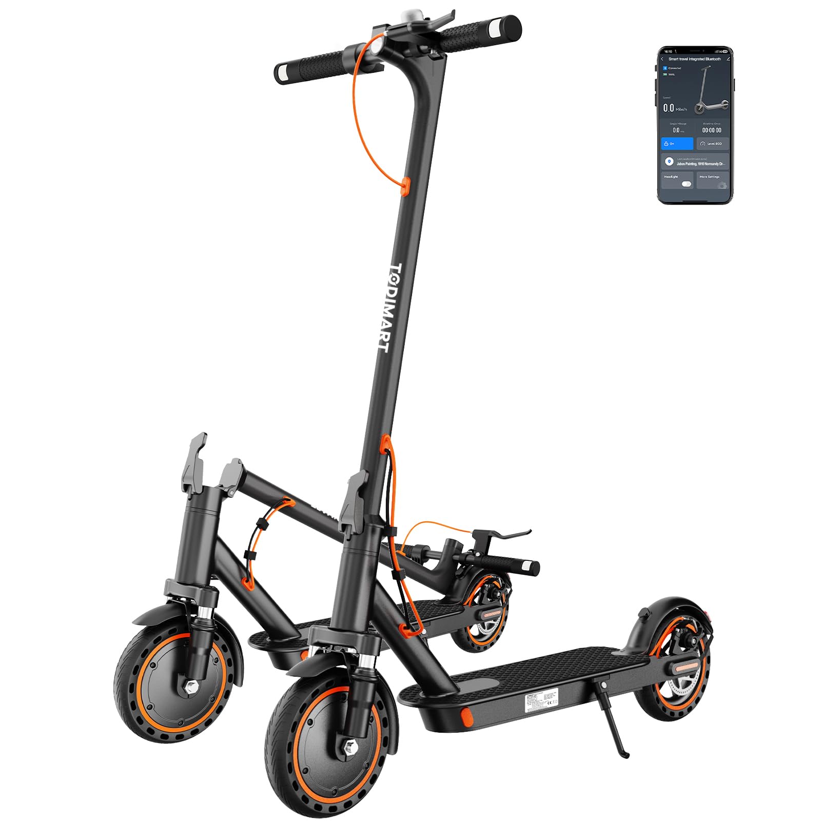 Monopattino Elettrico Per Adulti TODIMART T6S, Ammortizzazione A Molle Controllo Tramite App Pneumatici Pieni Da 85 Pollici 523784 Monopattino Elettrico Per Adulti TODIMART T6S, Ammortizzazione A Molle Controllo Tramite App Pneumatici Pieni Da 85 Pollici 523784