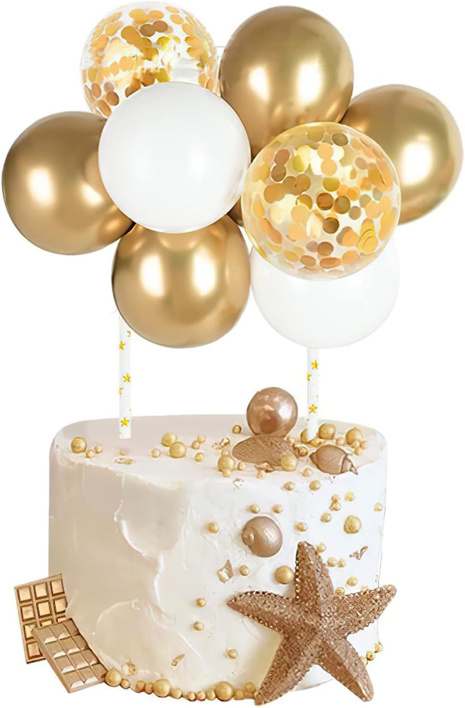 Birthday Cake Decorations Balloon Cake Topper Confetti