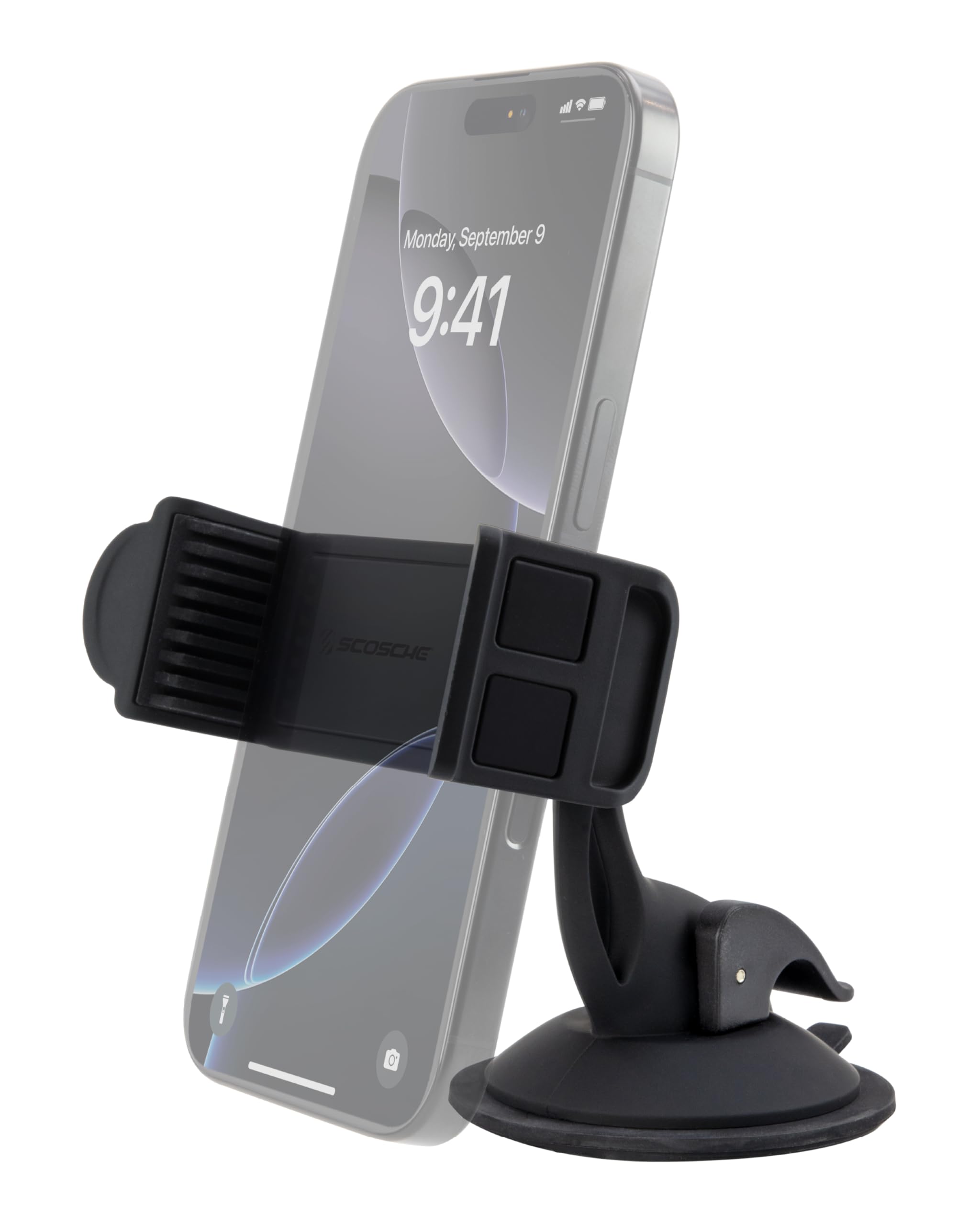 Scosche HDM Universal Suction Cup Phone Mount for Car and Truck Dashboard Windshield 360 Adjustable Phone Stand Cell