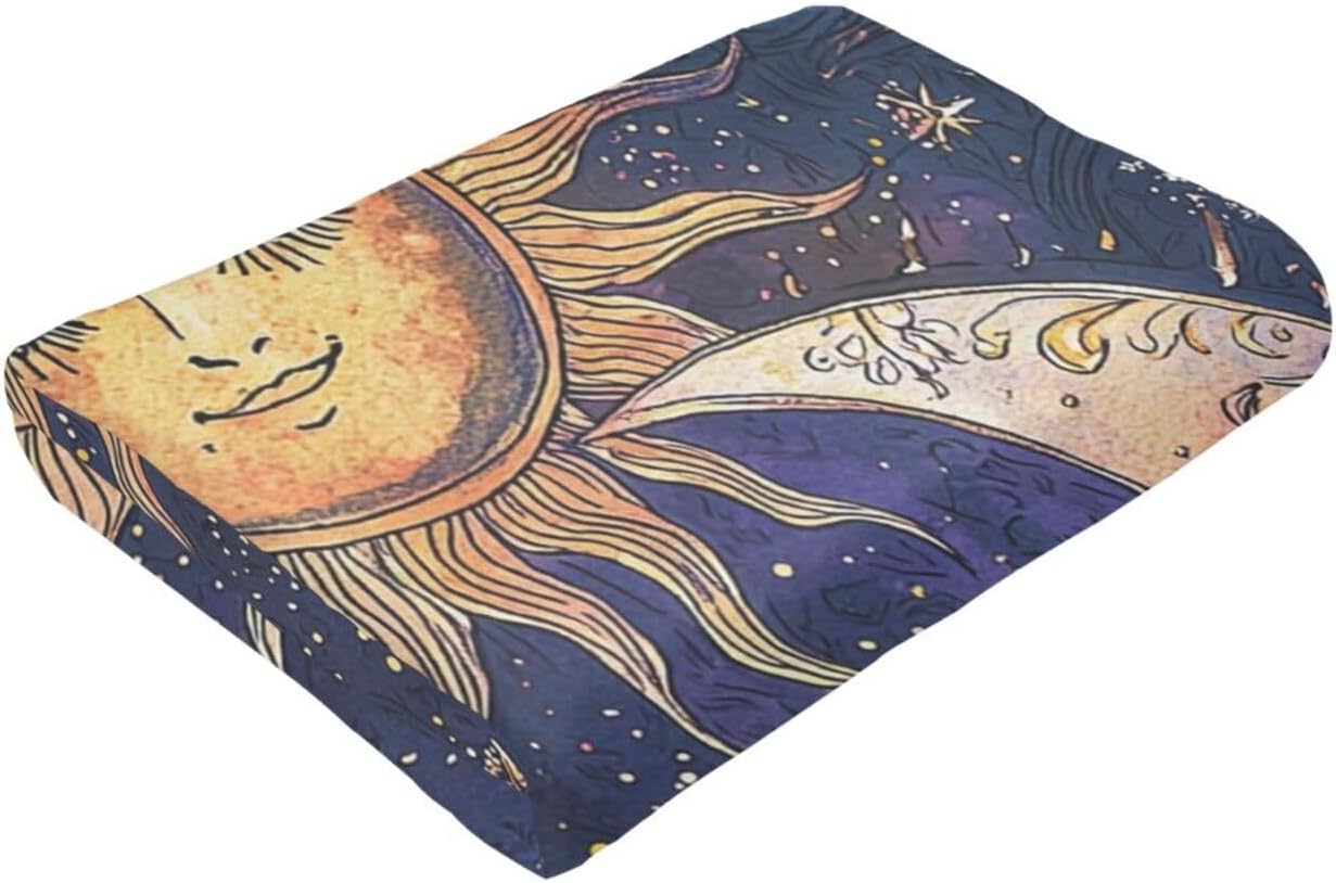 Celestial Sun and Moon Blanket for Women – Soft Cozy Flannel Throw with Boho Astrology Design – Galaxy Celestial Decor for Bed, Couch, or Meditation 60"x50" - Image 6