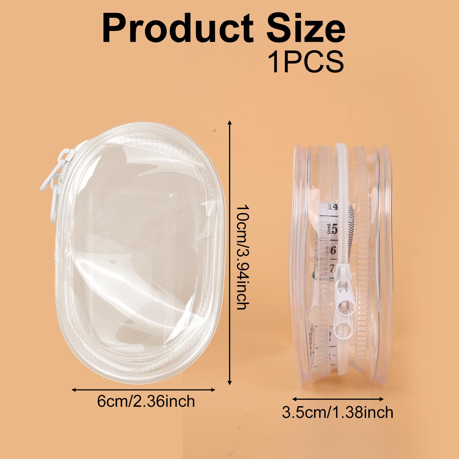 Lot De 2 Pochettes Transparentes Zippées Pour Figurines - Avec Porte-clés - Protection Et Transport - 10x6.5x3.5 Cm