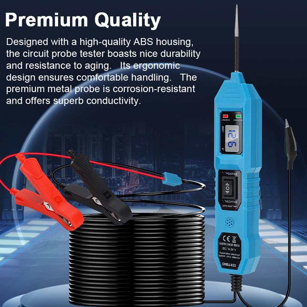 Shkalacar Tester per circuiti automobilistici, kit sonda per circuiti di alimentazione da 3,5-36 V, strumento diagnostico per sistema elettrico, diodo di attivazione componente, tensione, polarità